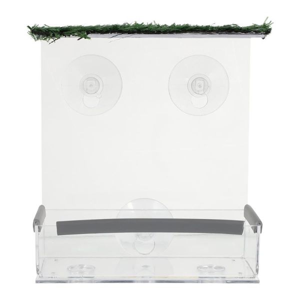

other bird supplies acrylic transparent feeder with suction cups outdoor hanging food box