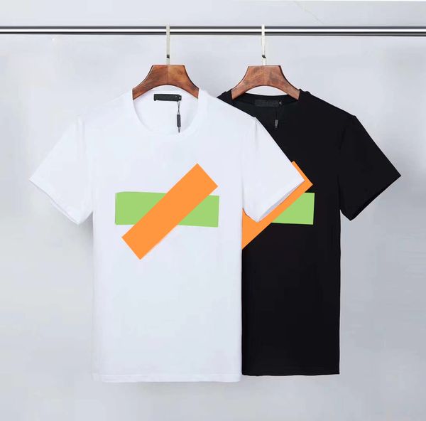 

mens t shirt 2021 fashionround neck cotton men letter printing designers tshirts casual man short sleeve tshirt, White;black