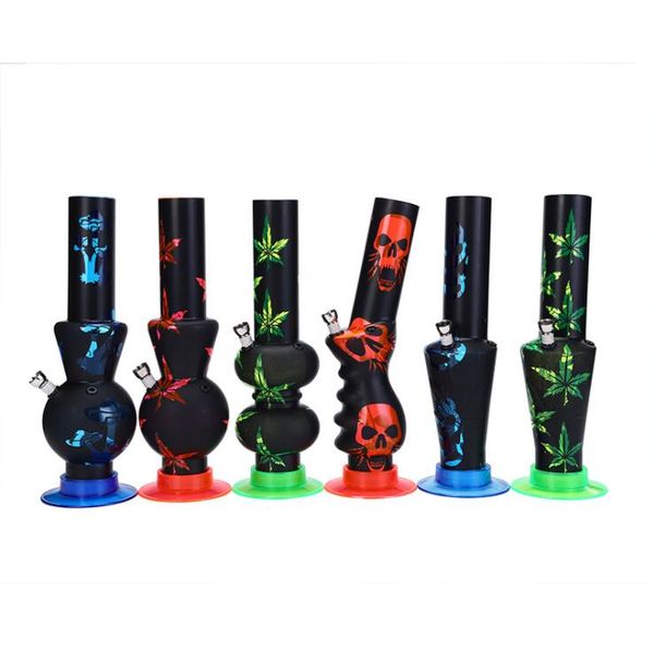 Kunststoff Acryl Wasserpfeifen Bong Rauchen Wasserpfeife Tabak Kräuter Zigarette Filter Handpfeifen 32 cm Shisha Werkzeug Zubehör Bubbler