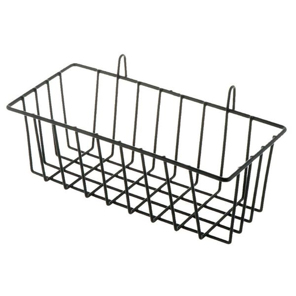 

storage baskets grid basket, over the cabinet, metal wire 23x10x8cm, black/white