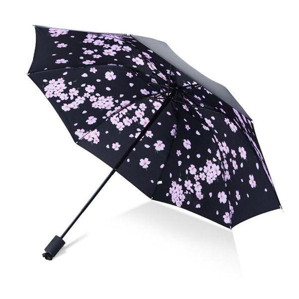 

umbrellas yada (ready stock) flower fold umbrella rainy floral princess wedding for women uv windproof parasol yd200069