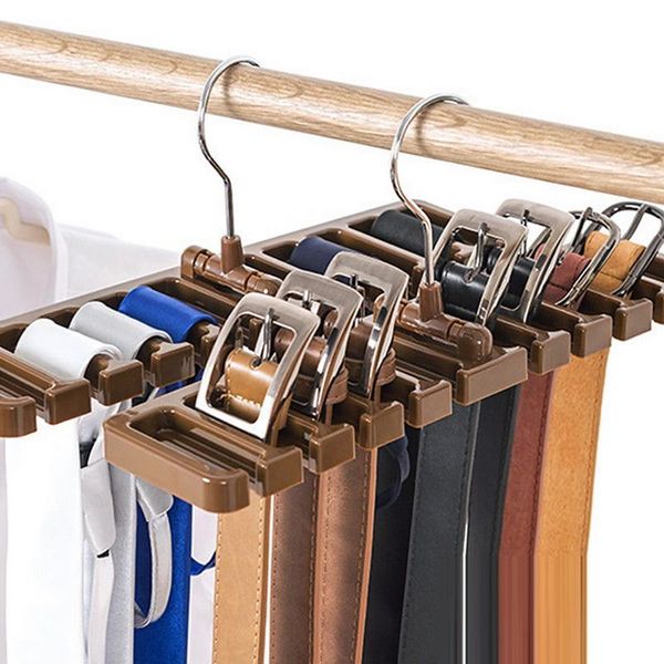 

2/4/6pcs belt rack hanger finishing tie closet organizer holder wardrobe large storage hanging shelf silk scarf hangers & racks