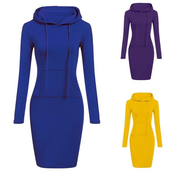 

women casual pencil dress hooded decor o-neck long/short sleeve solid color high waist spring summer slim hips vestidos dresses, Black;gray