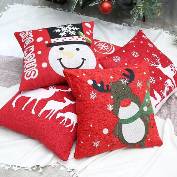 

pillow case pillowcase christmas household cover square accessories decorations xmas print soft fabric
