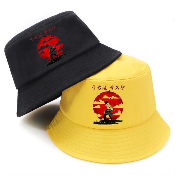 

japan anime foldable bucket hat men headwear fisherman hats female summer cap streetwear folding bob chapeau, Blue;gray