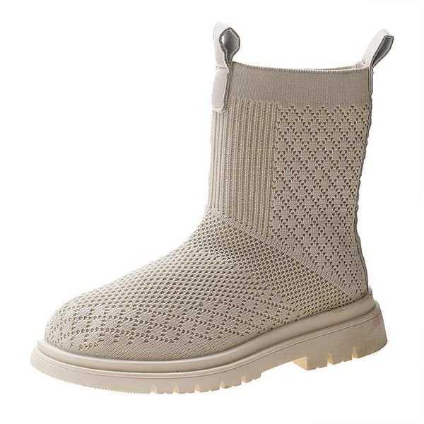 

kids boots girls shoes childrens footwear autumn winter sock boot fashion b8982, Black;grey