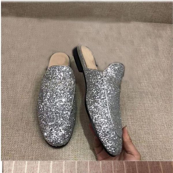 

woman classic leather shoes elongated toe slides mujer zapatillas christmas gift drop slippers, Black
