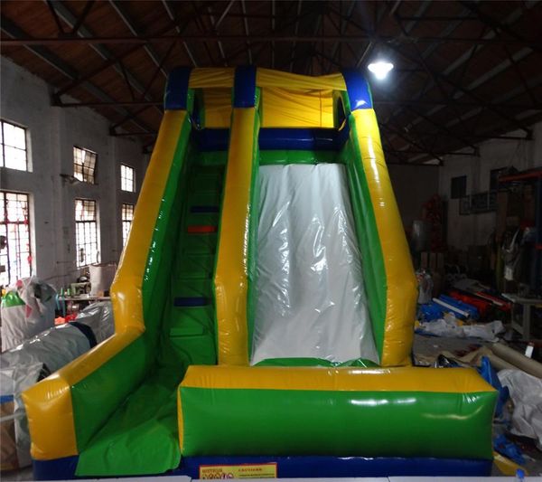 

outdoor fun pvcgreen yellow inflatable slide blower games & activities