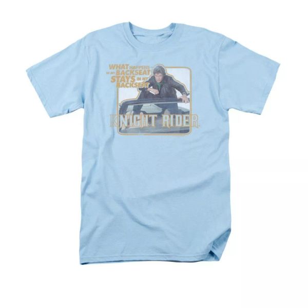 

Knight Rider Back Seat TV Show T-Shirt Sizes S-3X NEW, White;black