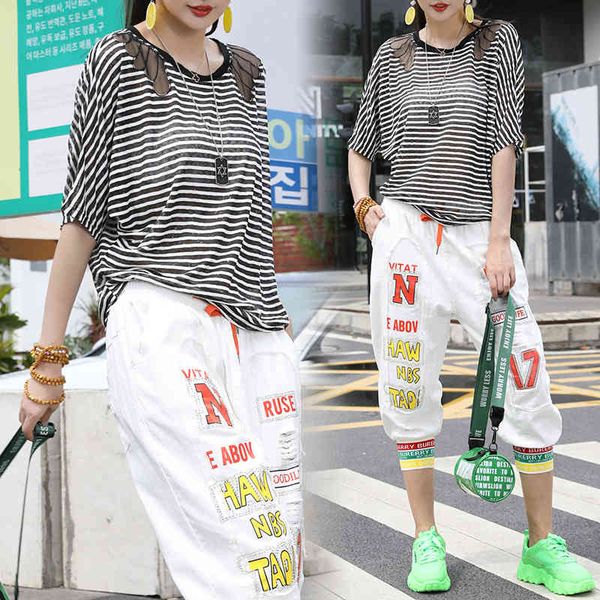 

fashion t shirt for women loose short sleeve design in summer 2021, White