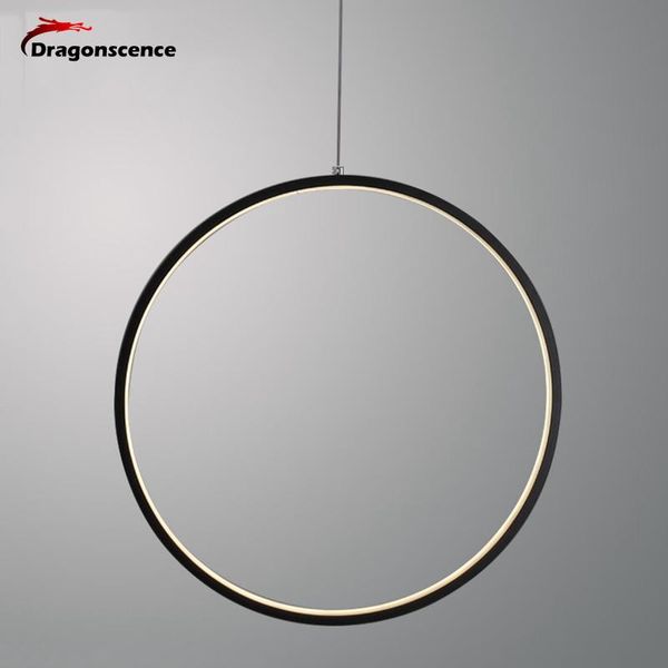 

dragonscence modern led chandelier lights round ring circle pendant lamp home for living room lighting indoor fixture chandeliers