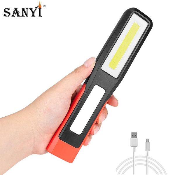 

working light 3 mode inspection lamp usb charging magnetic swivel hook hanging for car repairing with battery flashlights tor torches