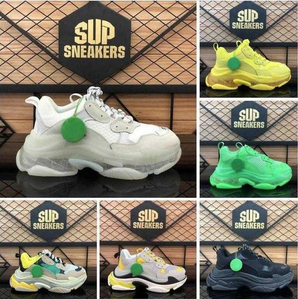 

2021 triple-s fashion paris 17fw triple shoes sneakers for men women black red white green casual dad shoe tennis increasing multiple colors