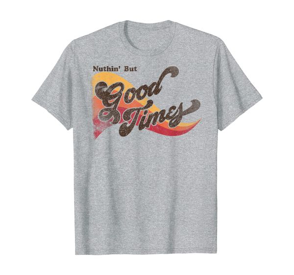 

good times 70's vintage retro shirt groovy feeling t-shirt, White;black