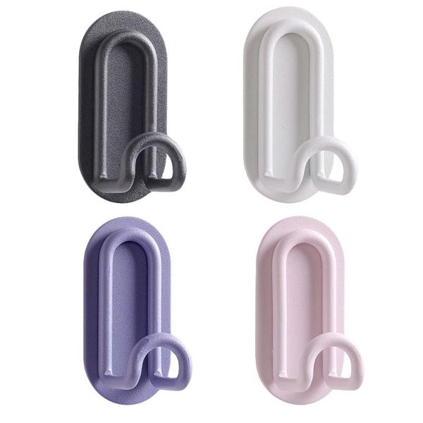 

hooks & rails 4pcs heavy duty punch-storage hook adhesive kitchen bathroom