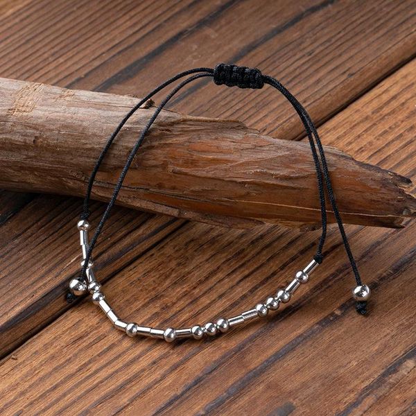 

morse code bracelet charm beads bracelets valentines friendship link, chain, Black