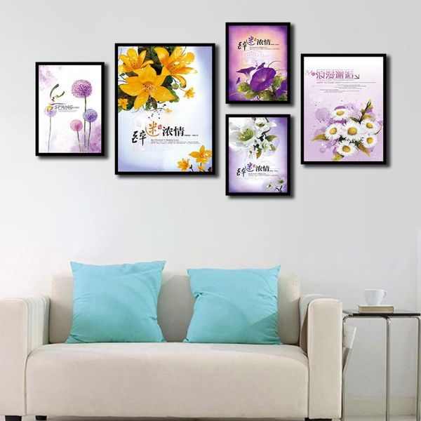 

paintings nordic poster plant daisies flowers quotes canvas painting colourful fashion pictures print wall artwork kids bedroom home decor