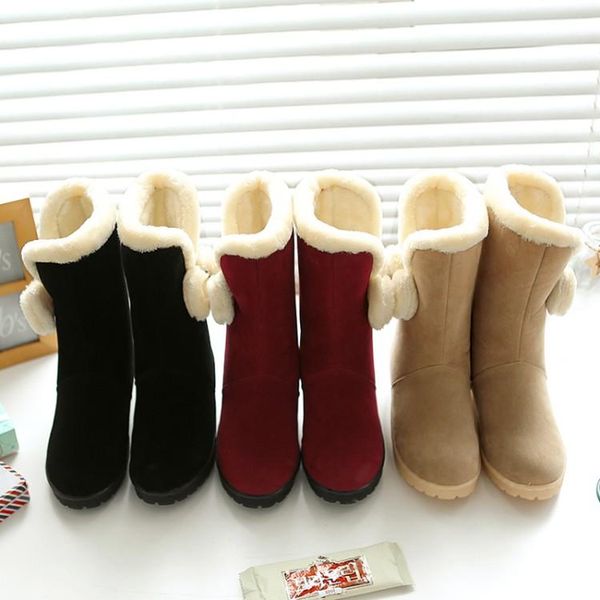 

boots oversized 12 women shoes ankle for ladies bow sleeve suede, Black