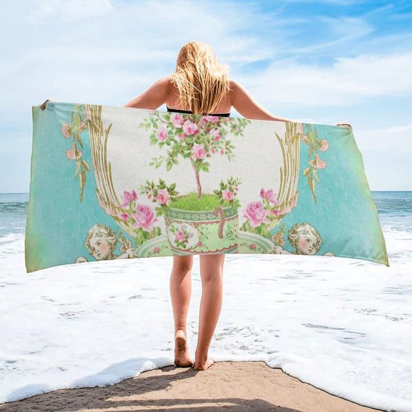 

towel baroque patisserie tea beach sports quick dry microfiber bath blanket for adults kids outdoor picnic