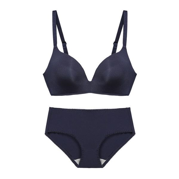 

bras sets 2021 solid bra set fashion push up adjustable lace underwear breast thickening lingerie 12552, Red;black