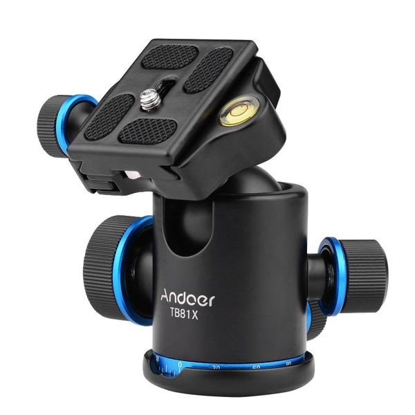 

damper panoramic ball head camera tripod 10kg payload ballhead with quick release plate scaled 1/4in 3/8in mounting heads