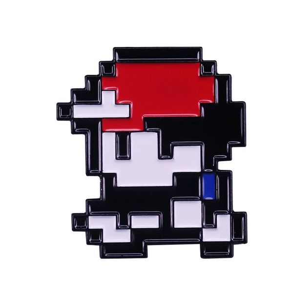 

pins, brooches cute cartoon enamel pins novelty pixel super maliao brooch lapel metal backpack decor badge game anime fan gift accessories 2, Gray