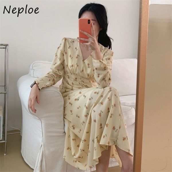 

v neck pullover long sleeve dress women high waist hip a line vestidos spring robe holiday print slim 210422, Black;gray