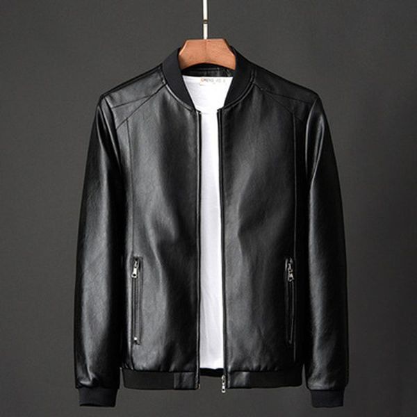 

men's jackets leather jacket bomber motorcycle men biker pu baseball plus size 8xl 2021 fashion causal jaqueta masculino, Black;brown