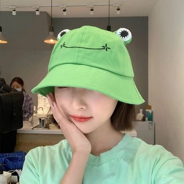 

wide brim hats parent-kid cartoon frog bucket hat for women summer plain panama outdoor hiking beach fishing cap sunscreen female sunhat bob, Blue;gray