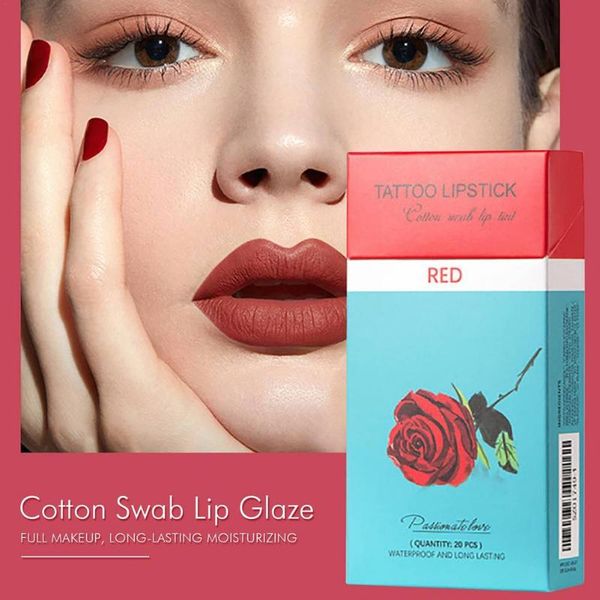 

lip gloss 3 colors cotton swab lipstick durable lips makeup long lasting moisture cosmetic waterproof non-stick glaze