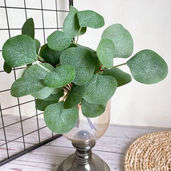 

decorative flowers & wreaths 4pcs/bundle real looking eucalyptus leaves silk fake plant for artificial flower arrangement supplies plante ar