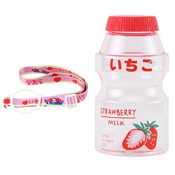 

dinnerware sets girly heart yakult shaped portable bottle with strap peach avocado strawberry banana cute creative