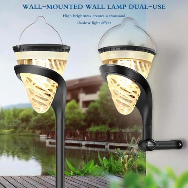 

2pcs solar lights waterproof outdoor landscape lighting auto on/off garden patio yard lawn lamps