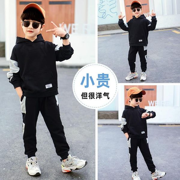 

clothing sets splicing spring summer boys suitsÂ sweatshirtsÂ + pants 2pcs/set kids jacket teenager sport leisureÂ tracksuit high qualit, White