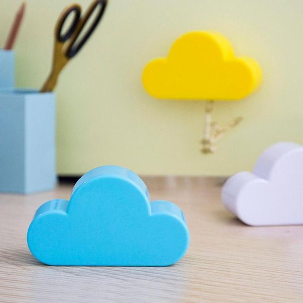 

yellow cloud key holder magnet creative wall mounted hanger shelves living bathroom room storage rack adhesive l5i1 hooks & rails