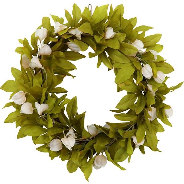 

artificial cape gooseberry physalis wreath for front door wall window wedding party office farmhouse garden home decor decorative flowers &