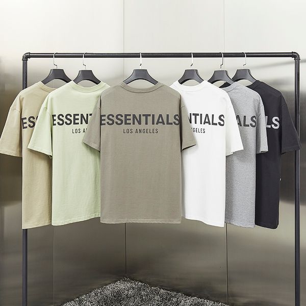 

men's polos ss21 cotton men's t-shirt, short sleeve reflective loose t-shirt with letters, hip hop style, brand design, 100%, White;black