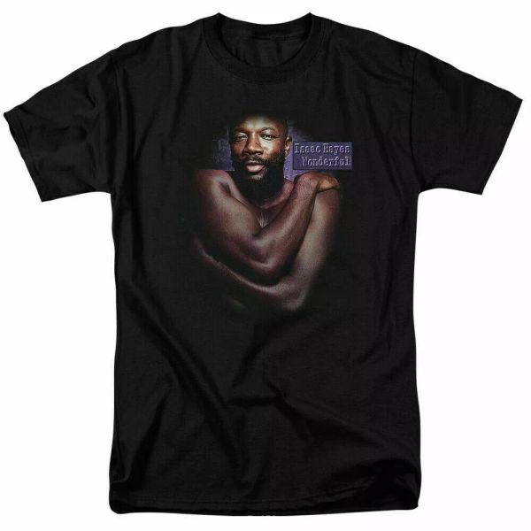 

issac hayes wonderful t shirt licensed southern soul music black, White;black