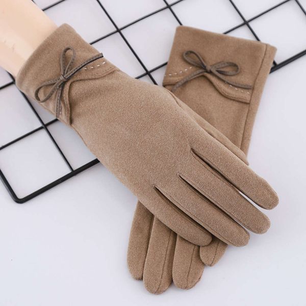

2021 new autumn winter warm plush fashion versatile touch screen gloves jw60, Blue;gray