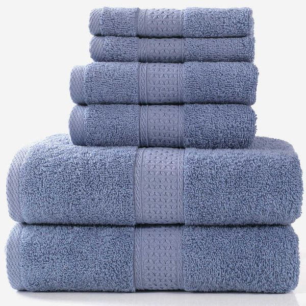 Conjunto de toalhas de banho de luxo, 2 grandes s, 2 mãos S, e 2 washcloths, algodão altamente absorvente quarto s chuveiro 210728