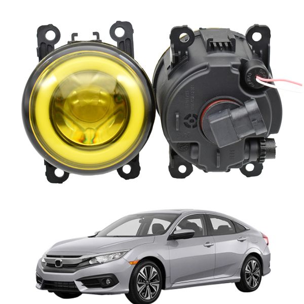 

2x led angel eye drl for honda civic sedan fc civic x 2016 2017 2018 2019 2020 led fog lights with lens daylight h11 12v