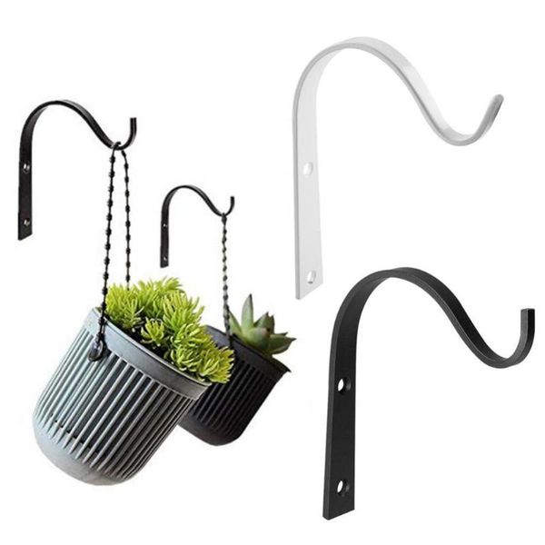 

2pcs simple multifunctional wall mounted clothing flowerpot bending iron hooks & rails