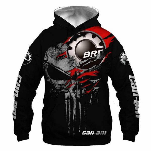 Moletom Com Capuz Moletons Sudadera con Capucha de Nueva Para Hombre, Logotipo BRP CAN-AM, 3D, Cremallera, Exteriores, SU