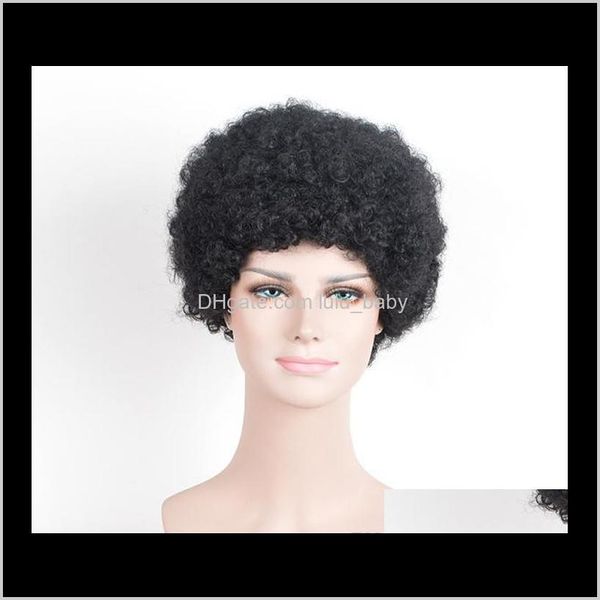 ZF homem negro africano curly 25cm wildcurl up cabelo moda europeu e americano peruca exportação 5dxox sintético r7ge8