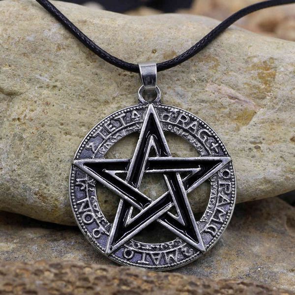 

selling high-grade necklace men's jewelry five pointed star pendant, Silver