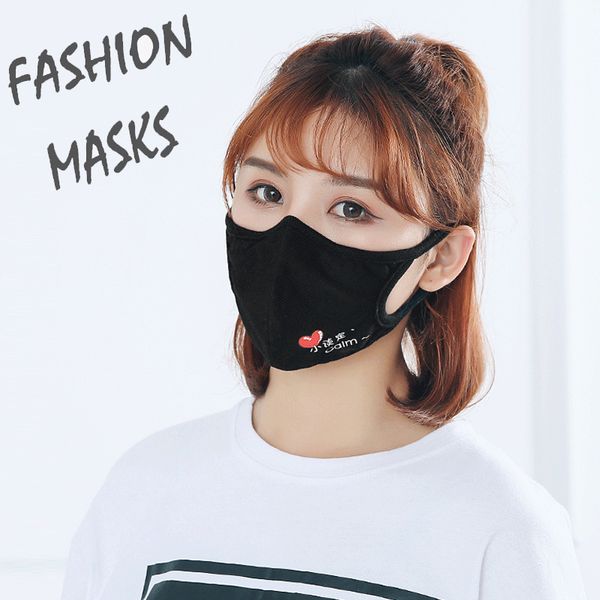 

mask cotton for women's autumn and winter dust-proof, breathable sweat absorbing fashion net red black men's