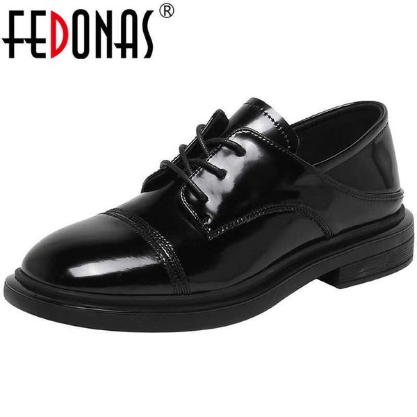 

round toe shoes woman heels est genuine leather chunky pumps women working office lady women's 210528, Black