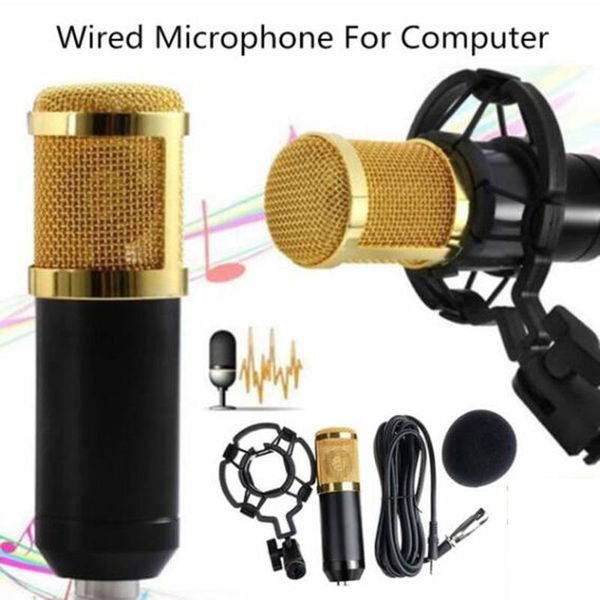 

professional broadcast electric cardioid condenser microphone mount mic sound studio recording wired microphones