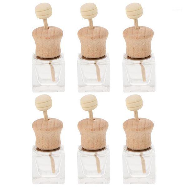 

storage bottles & jars 6pcs air vent aroma car perfume containers diffusers (assorted color)