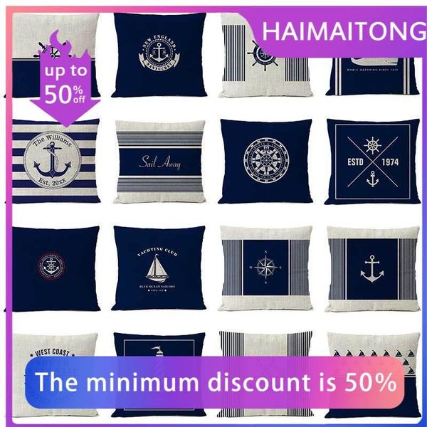 

pillow nautical linen nordic home decoration model room